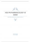 HESI PN PHARMACOLOGY V3 EXAM - QUESTIONS & ANSWERS WITH RATIONALS (RATED A+) 100% REVIEWED UPDATED