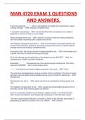 MAN 4720 EXAM 1 QUESTIONS  AND ANSWERS, RATED A GUIDE.