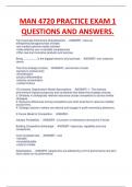 MAN 4720 PRACTICE EXAM 1  QUESTIONS AND ANSWERS,RATED A GUIDE.