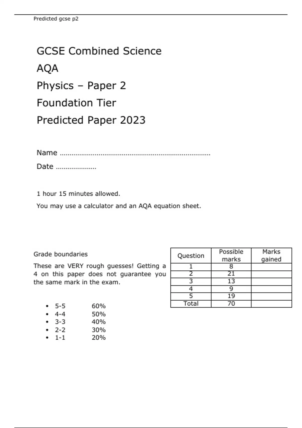 aqa-gcse-combined-science-physics-paper-2-foundation-tier-predicted