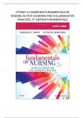 FUNDAMENTALS OF NURSING ACTIVE LEARNING FOR COLLABORATIVE PRACTICE, 2ND EDITION BY VYOOST & CRAWFORD TEST BANK - QUESTIONS & ANSWERS WITH RATIONALS (ALL CHAPTERS COVERED) UPDATED VERSION