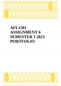 AFL1501 ASSIGNMENT 6 SEMESTER 1 2023 PORTFOLIO