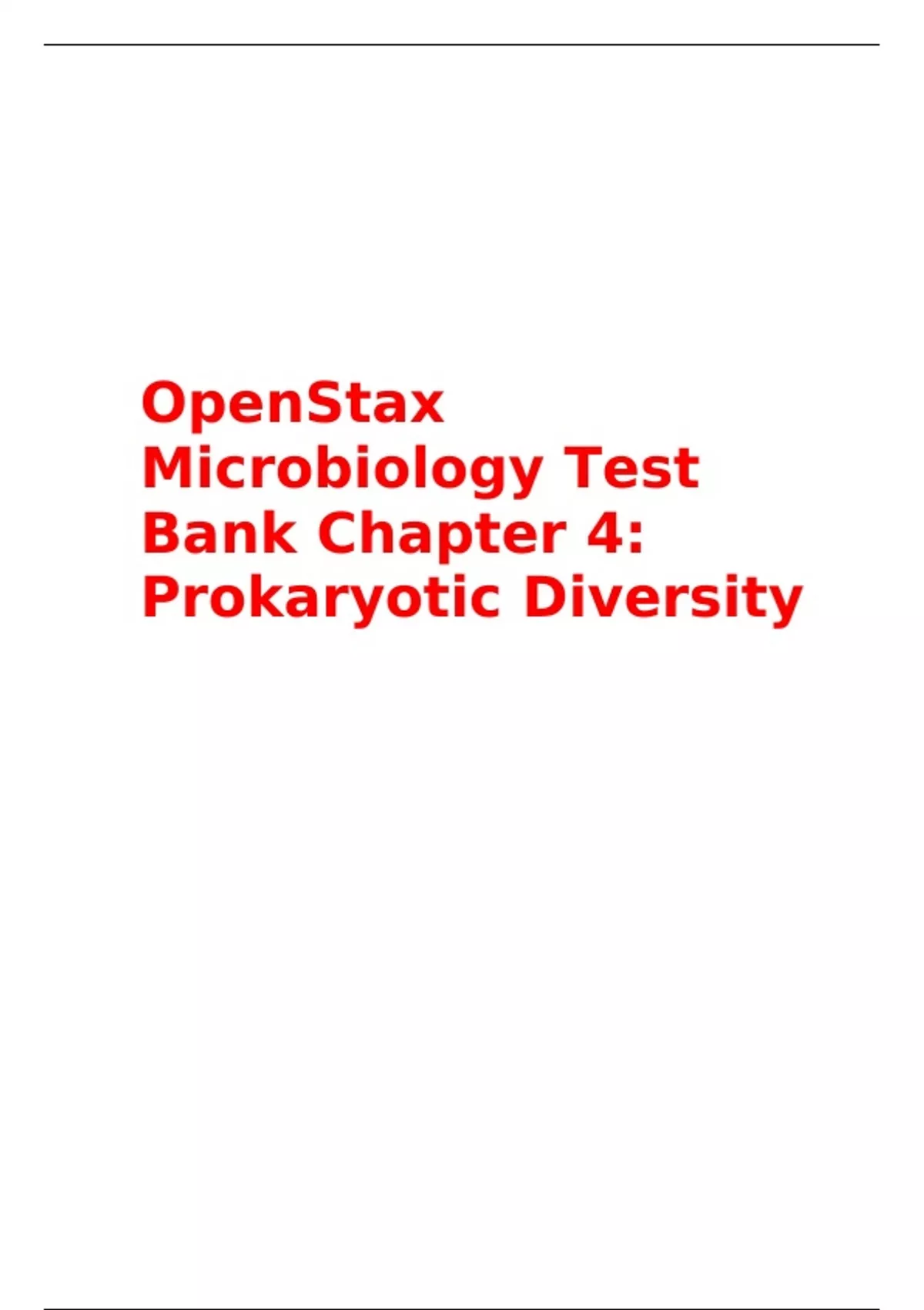 OpenStax Microbiology Test Bank Chapter 4: Prokaryotic Diversity ...