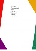 BTE2601 Assignment 2 2023 Unique Number: 706427
