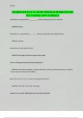 PHARM MODULE 16: BONE MINERAL HOMEOSTASIS TEST RATED 100% CORRECT