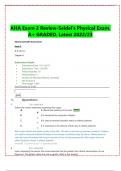 AHA Exam 2 Review-Seidel's Physical Exam. A+ GRADED. Latest 2022/23