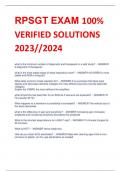 RPSGT EXAM 100% VERIFIED SOLUTIONS 2023//2024