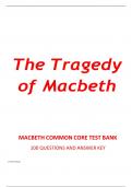 Macbeth Test Bank 100 Questions and Answer Key