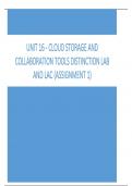 Unit 16 - Cloud Storage and Collaboration Tools Distinction LAB and LAC (Assignment 1)