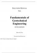 Fundamentals of Geotechnical Engineering 5th Edition By Braja Das, Nagaratnam Sivakugan (Solution Manual)