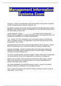 Management Information Systems Exam
