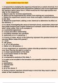 GACE Science Practice Test   1. A researcher is studying the response of bacteria to a certain chemical. In 3 experiments, the bacteria swim towards the chemical, and in one experiment the bacteria swims away from it. What would be the most appropriate ne