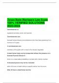 Texas State Mortuary Law Exam 100% VERIFIED SOLUTIONS  2023/2024