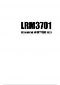 LRM3701 ASSIGNMENT 3 PORTFOLIO (MAYJUNE) 2023.(QUIZ AND ANSWERS)