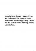 Nevada Esthetics State Board License Exam | The Nevada State Board of Cosmetology Study Guide for the Esthetician Licensing Exam Latest 2023.