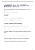 COMM 3052 Jiang Test 2 UNCC Exam Questions & Answers