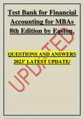 Test Bank for Financial Accounting for MBAs 8th Edition by Easton.