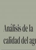 Análisis de la calidad del agua