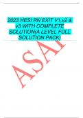 2023 HESI RN EXIT V1,v2 &  v3 WITH COMPLETE SOLUTION(A LEVEL FULL SOLUTION PACK)