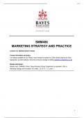 Exam and Lecture Notes for Marketing Strategy and Practice