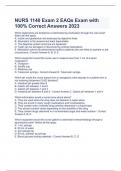 NURS 1140 Exam 2 EAQs Exam with 100% Correct Answers 2023