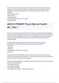   ANCC Certification PMHNP Questions & Answers 2023 (A+ GRADED 100% VERIFIED)