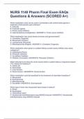 NURS 1140 Pharm Exam Package(COMPLETE) 