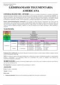 Resumen de leishmaniasis tegumentaria americana y visceral