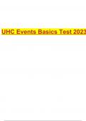 UHC Events Basics Test 2023.