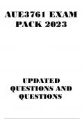 AUE3761 LATEST EXAM PACK 2023