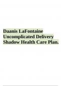 Daanis LaFontaine Uncomplicated Delivery Shadow Health Care Plan