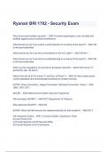 Ryanair BRI 1702 - Security Exam Questions & Answers 2023 ( A+ GRADED 100% VERIFIED)