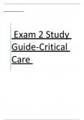 NR 340: Exam 2 Study Guide-Critical Care Study Guide Graded A+
