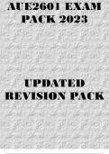 AUE2601 LATEST EXAM PACK 2023