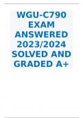 WGU-C790 EXAM ANSWERED 2023-2024 SOLVED AND GRADED A+