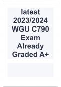  (latest 2023/2024) WGU C790 Exam Already Graded A+