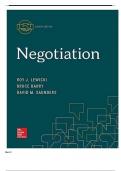 Test Bank for Essentials of Negotiation  8th edition by Roy J. Lewicki, Bruce Barry, David M. Saunders.