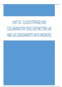 Unit 16 - Cloud Storage and Collaboration Tools Distinction LAB and LAC (Assignments with answers).