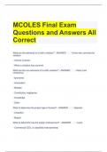 MCOLES Final Exam Questions and Answers All Correct 