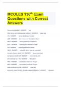 MCOLES 136th Exam Questions with Correct Answers 