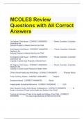 MCOLES Review Questions with All Correct Answers 