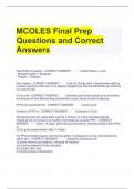 MCOLES Final Prep Questions and Correct Answers