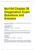 Nur104 Chapter 38 Oxygenation Exam Questions and Answers