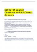 NURS 104 Exam 2 Questions with All Correct Answers 