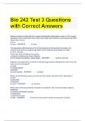 Bio 242 Test 3 Questions with Correct Answers 