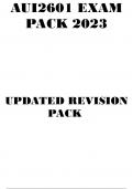 AUI2601 EXAM PACK 2023