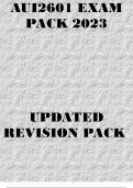 AUI2601 LATEST EXAM PACK 2023