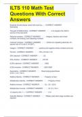 ILTS 110 Math Test Questions With Correct Answers