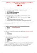 APEA 3P Actual Exam Test Bank (APEA Question Bank) (Mostly Resourceful) APEA 1. When performing a visual acuity test the nurse practitioner notes 20/30 in the left eye and 20/40 in the right eye using the Snellen eye chart. This means: a) have the patient