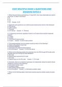 CRAT MULTIPLE EXAM 1 100 QUESTIONS AND  ANSWERS RATED A